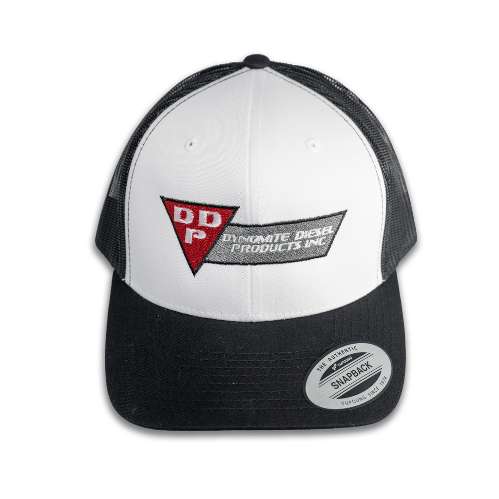 Color Flag Logo Snapback Trucker Hat (Black/White/Black)