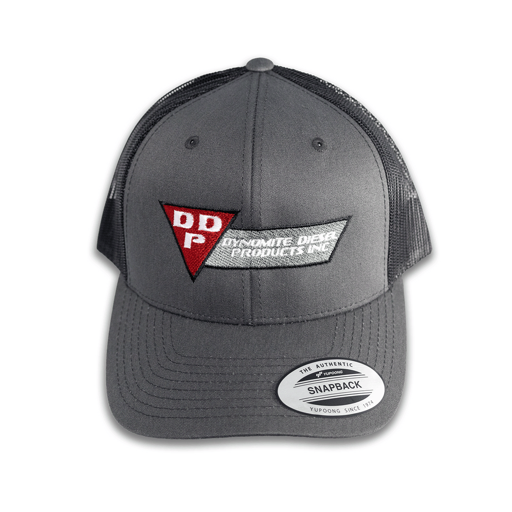 Color Flag Logo Snapback Trucker Hat (Charcoal/Black)