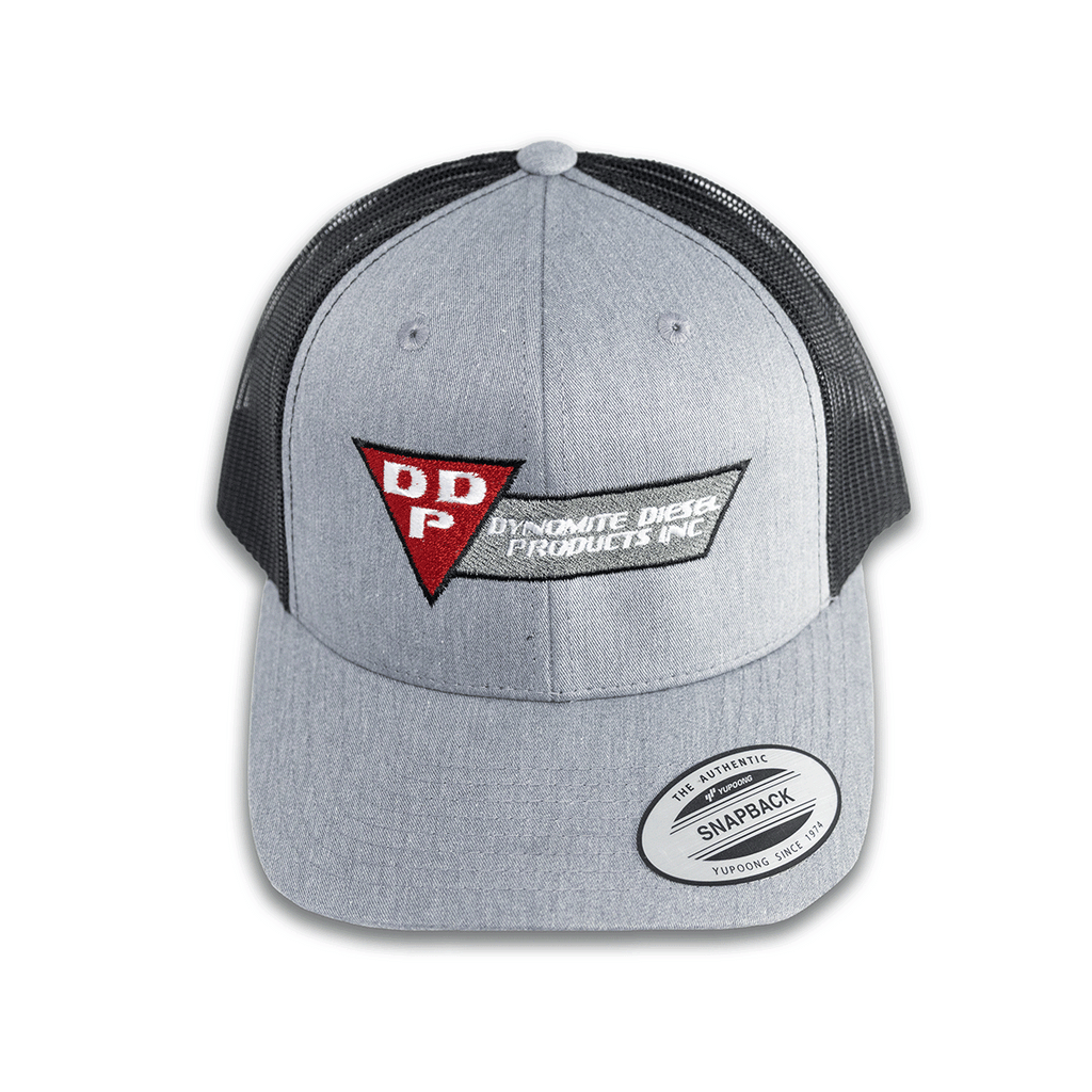 Color Flag Logo Snapback Trucker Hat (Heather Grey/Black)