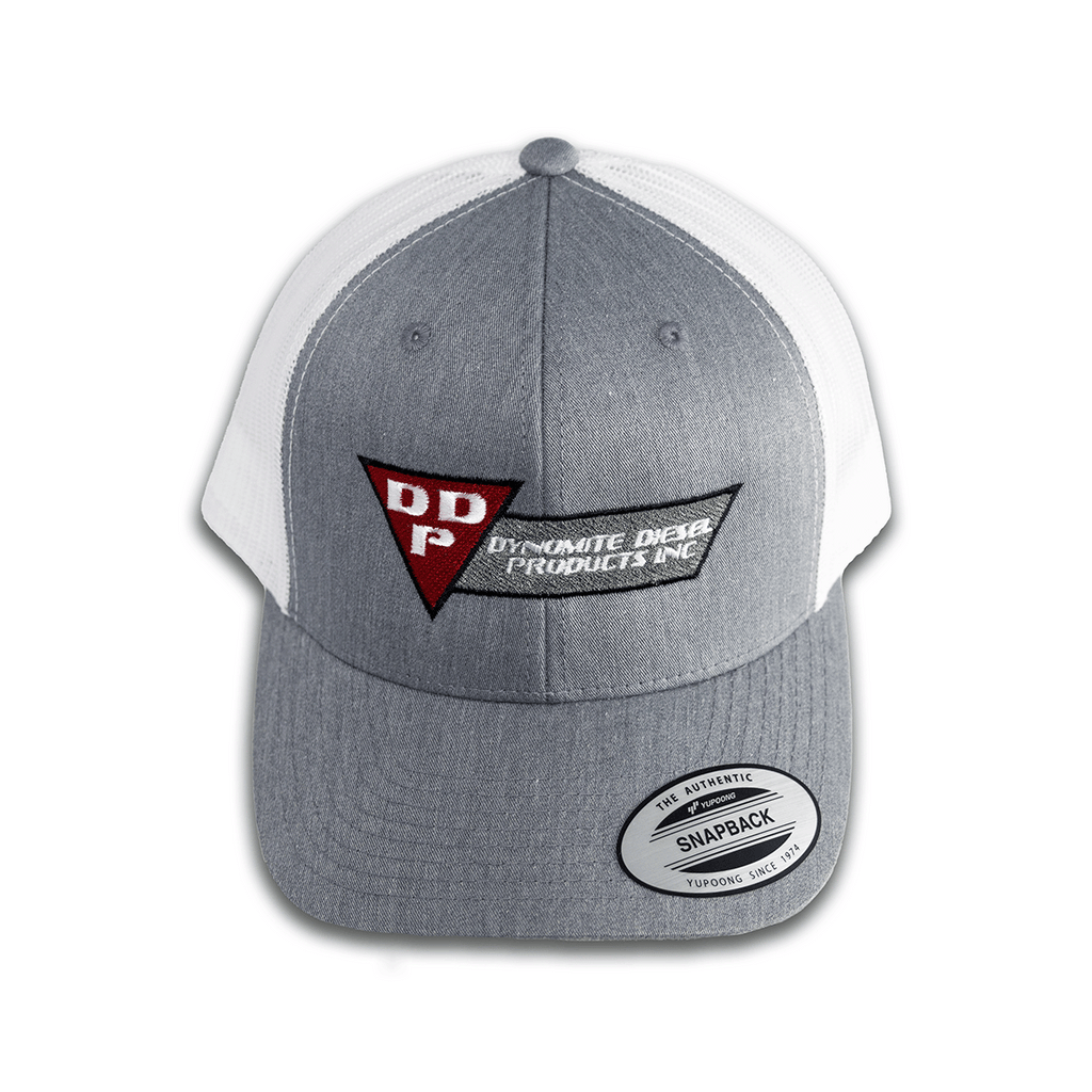 Color Flag Logo Snapback Trucker Hat (Heather Grey/White)